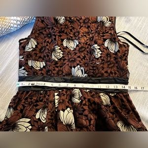 Frock by Tracy Reese Size 8 Brown Floral Sleeveless Anthropologie Party Dress